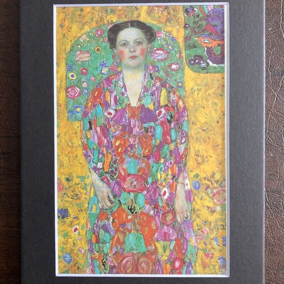 NWT 5x7" Gustav Klimt Print "Portrait of Eugenia Primavesi" w/Black Mat - HOME - Picture 3 of 4
